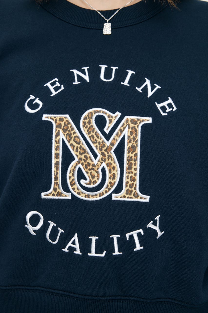 MOUSSY MONOGRAM LOGO スウェット NVY FREE