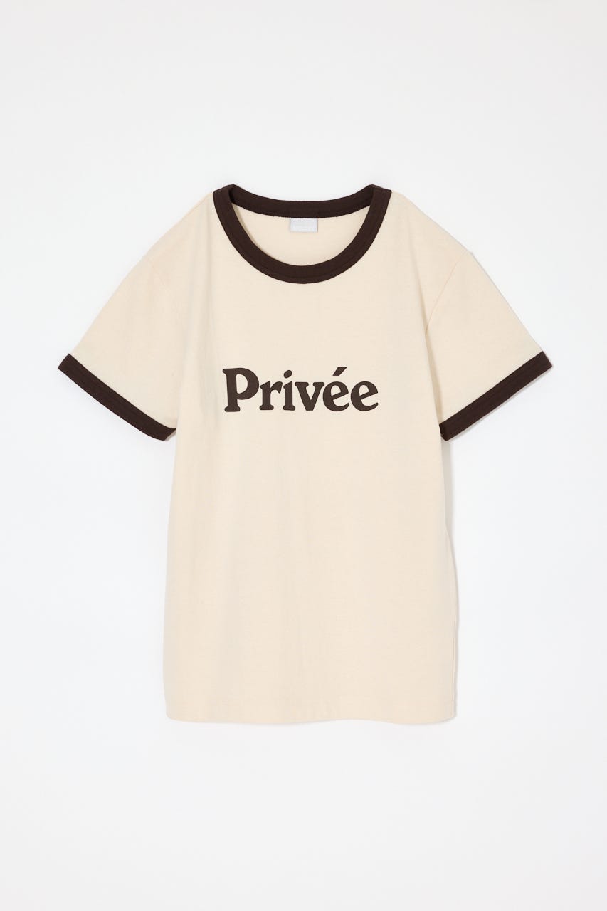 PRIVEE RINGER Tシャツ L/YEL FREE