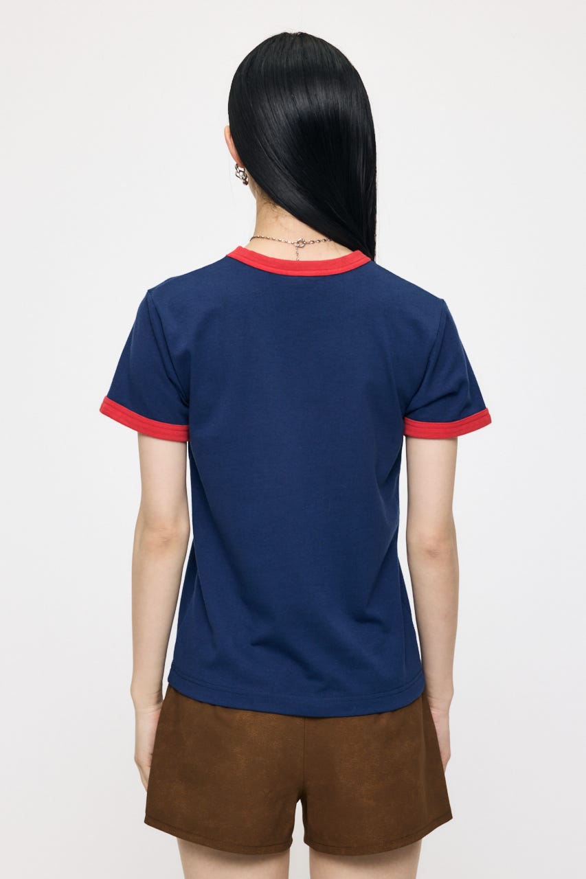 PRIVEE RINGER Tシャツ NVY FREE