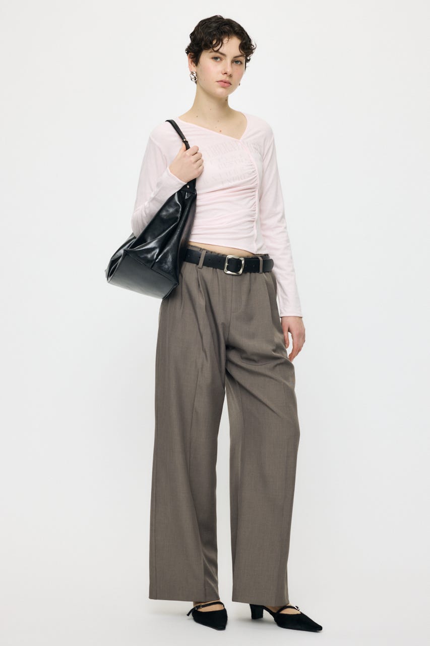 FRONT GATHER DOCKING L/S トップス L/PNK FREE