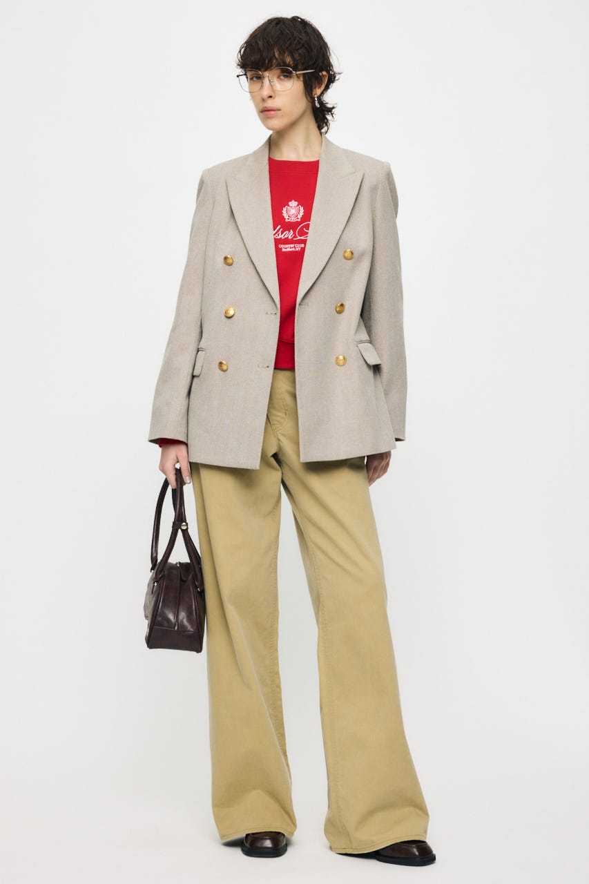 CC EMBROIDERY プルオーバー RED FREE