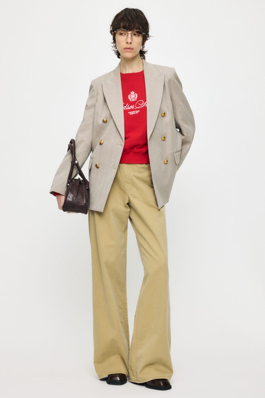 CC EMBROIDERY プルオーバー RED FREE