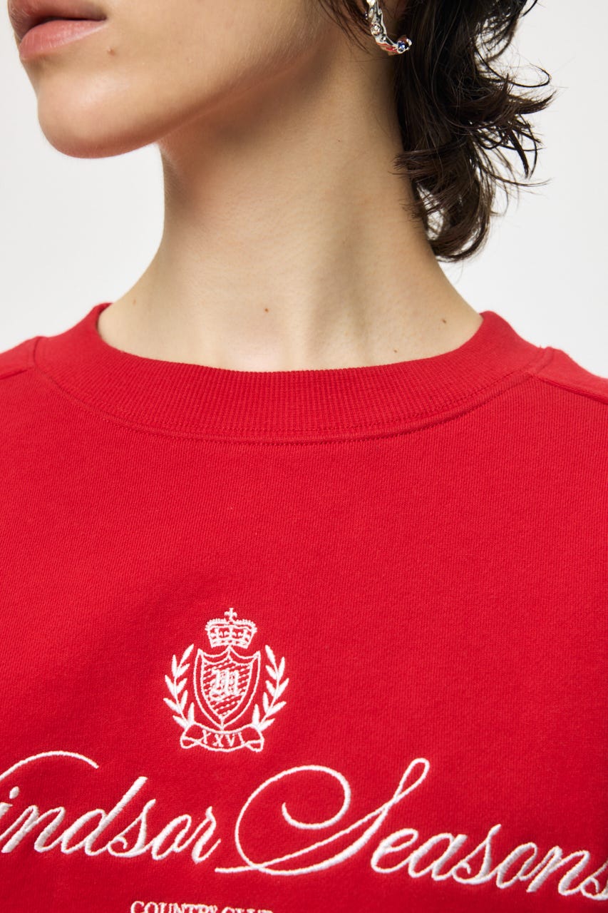 CC EMBROIDERY プルオーバー RED FREE