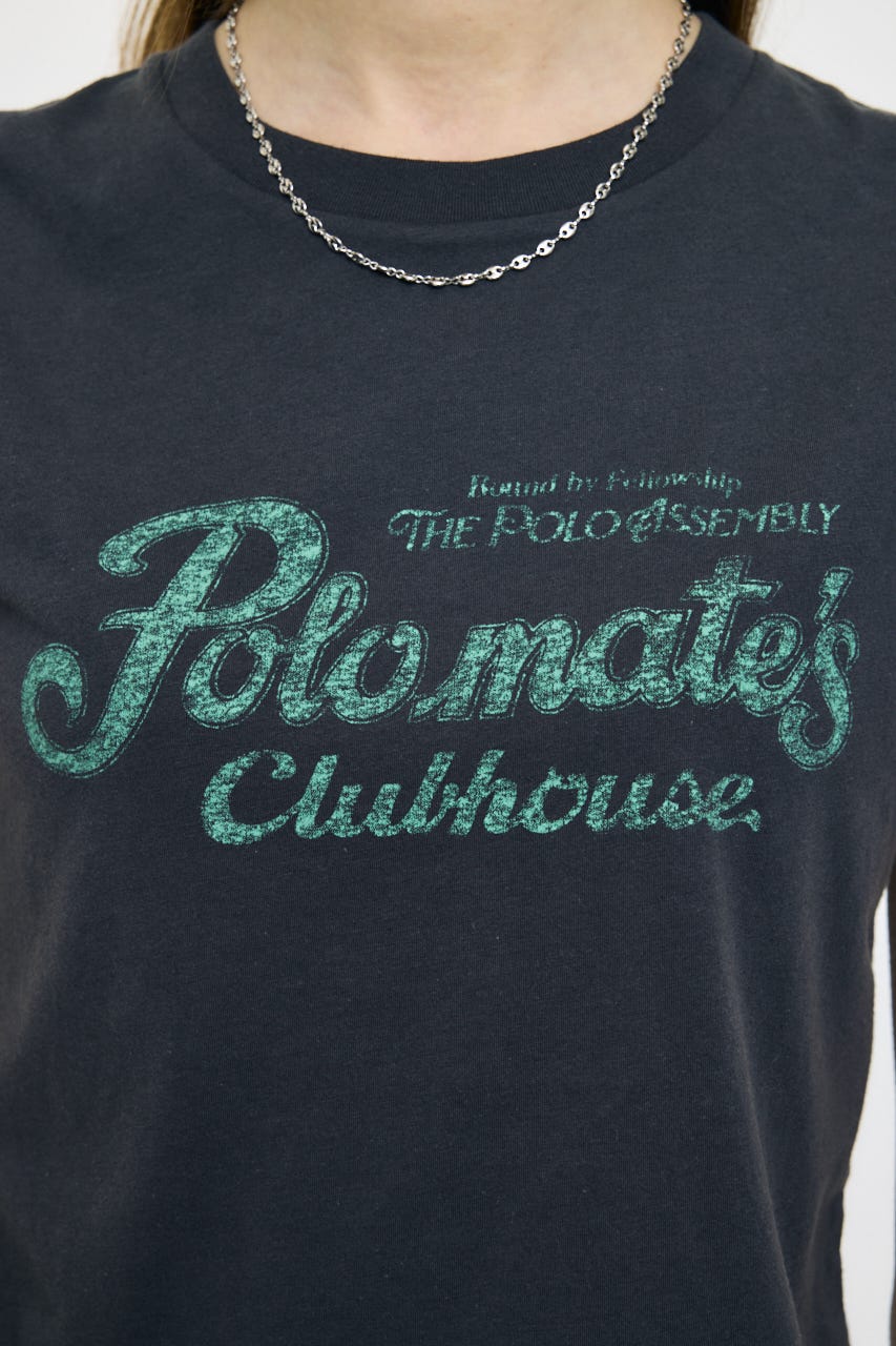 NOSTALGIC LETTERED TEE L/BLK FREE