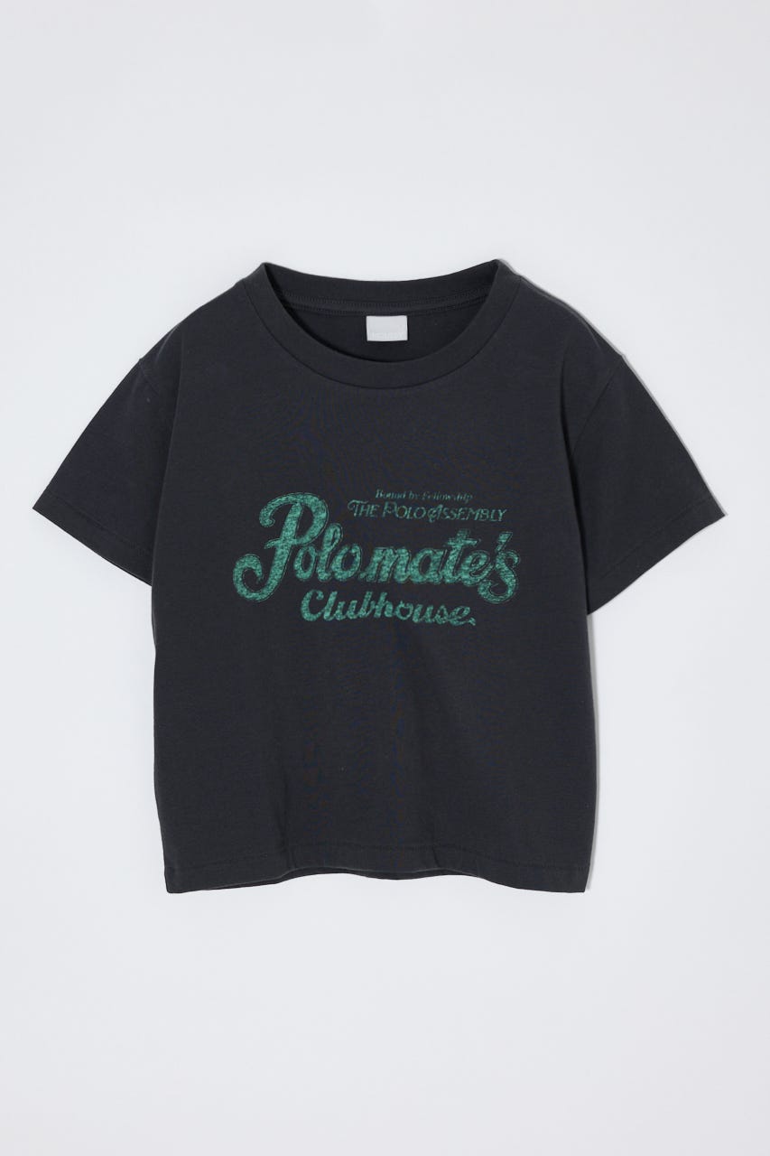 NOSTALGIC LETTERED TEE L/BLK FREE