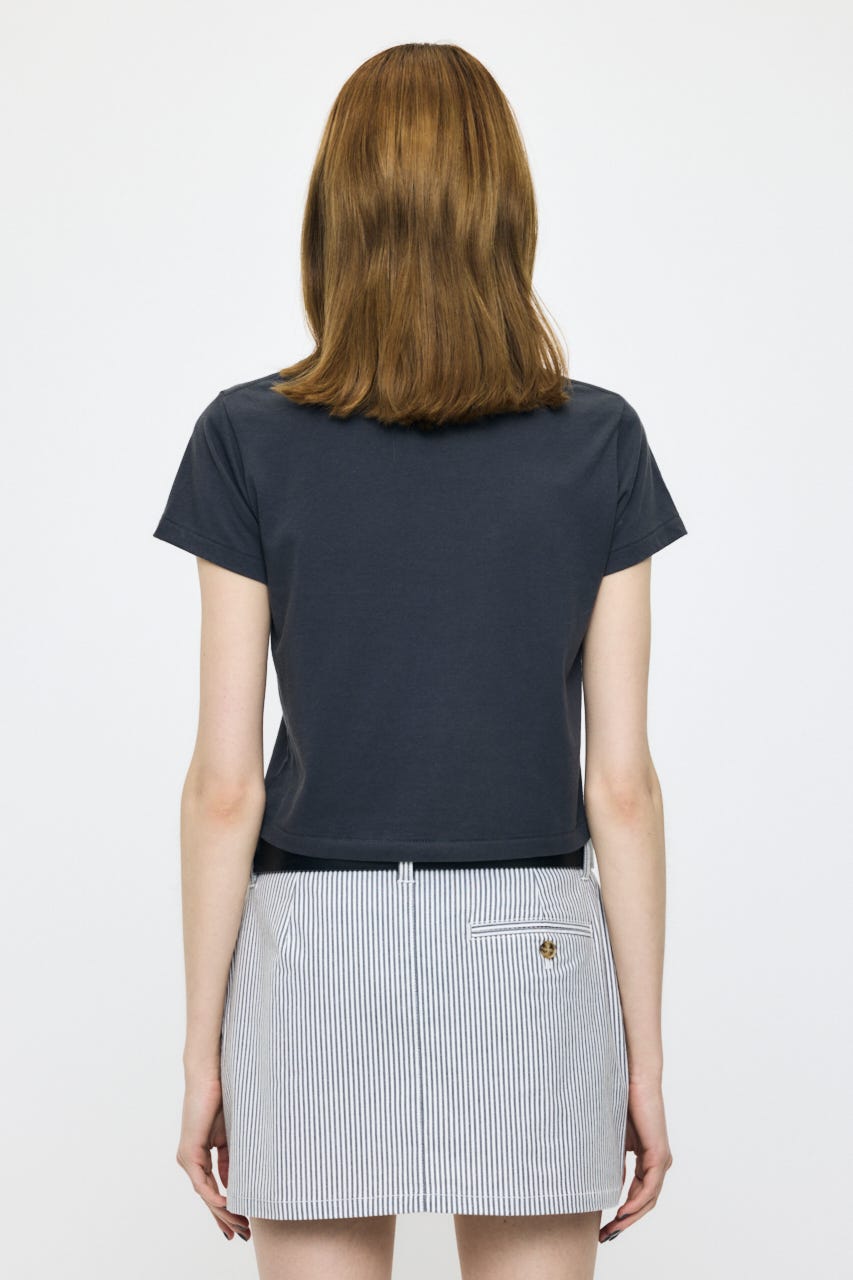 NOSTALGIC LETTERED TEE L/BLK FREE