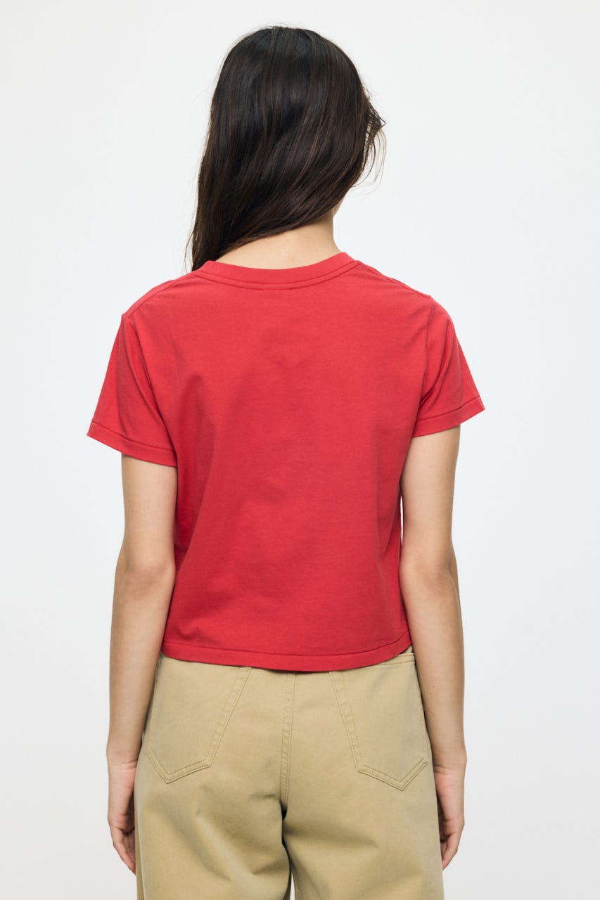 NOSTALGIC LETTERED TEE RED FREE