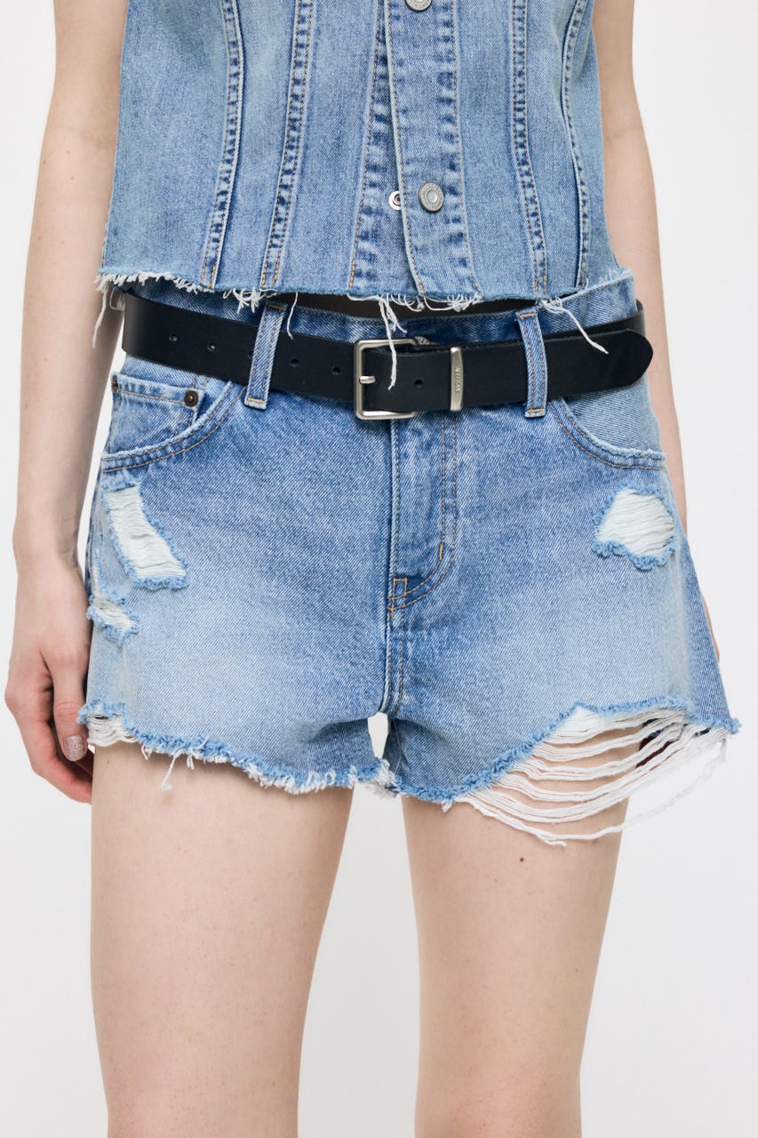 MIDRISE RIPPED ショーツ L/BLU 0