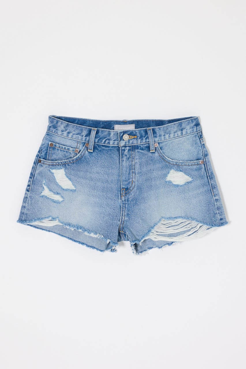 MIDRISE RIPPED ショーツ L/BLU 0