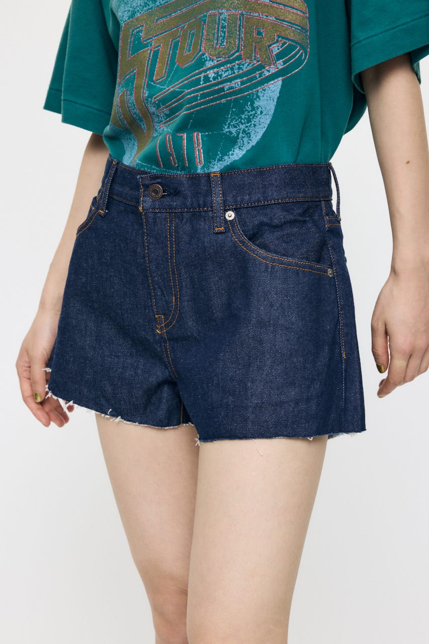 MIDRISE RIPPED ショーツ One Wash 1