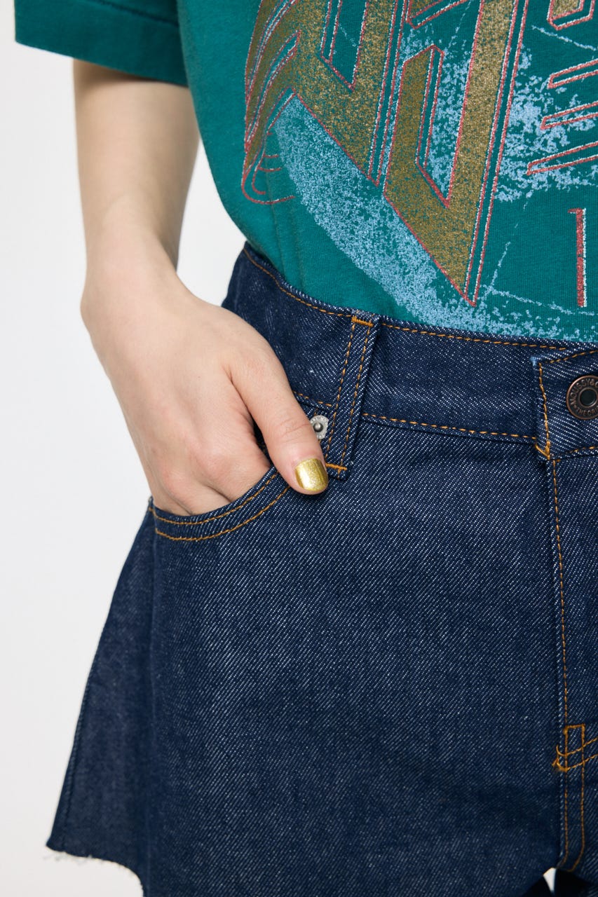 MIDRISE RIPPED ショーツ One Wash 1