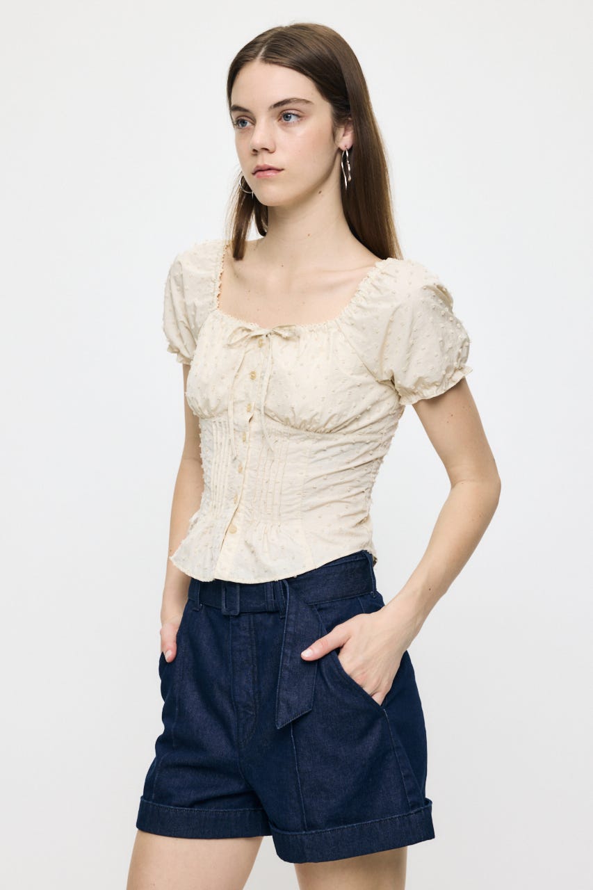 POLKA DOT CORSET ブラウス O/WHT 1