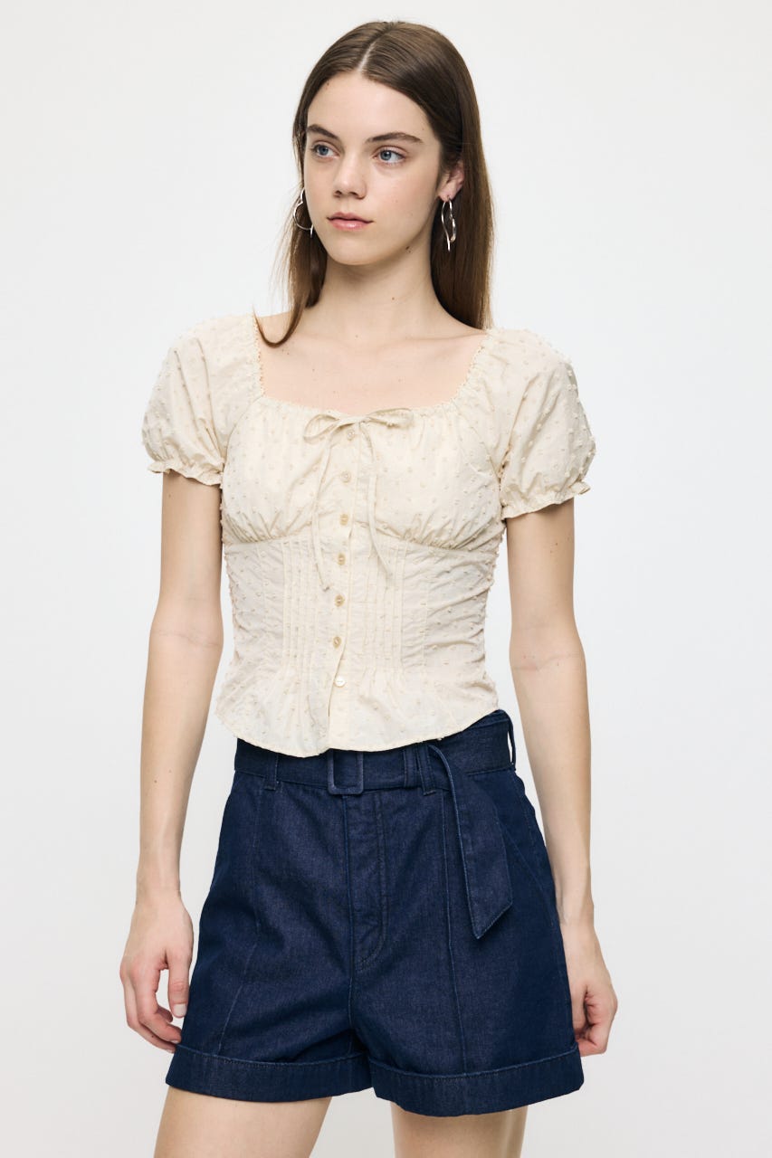 POLKA DOT CORSET ブラウス O/WHT 1
