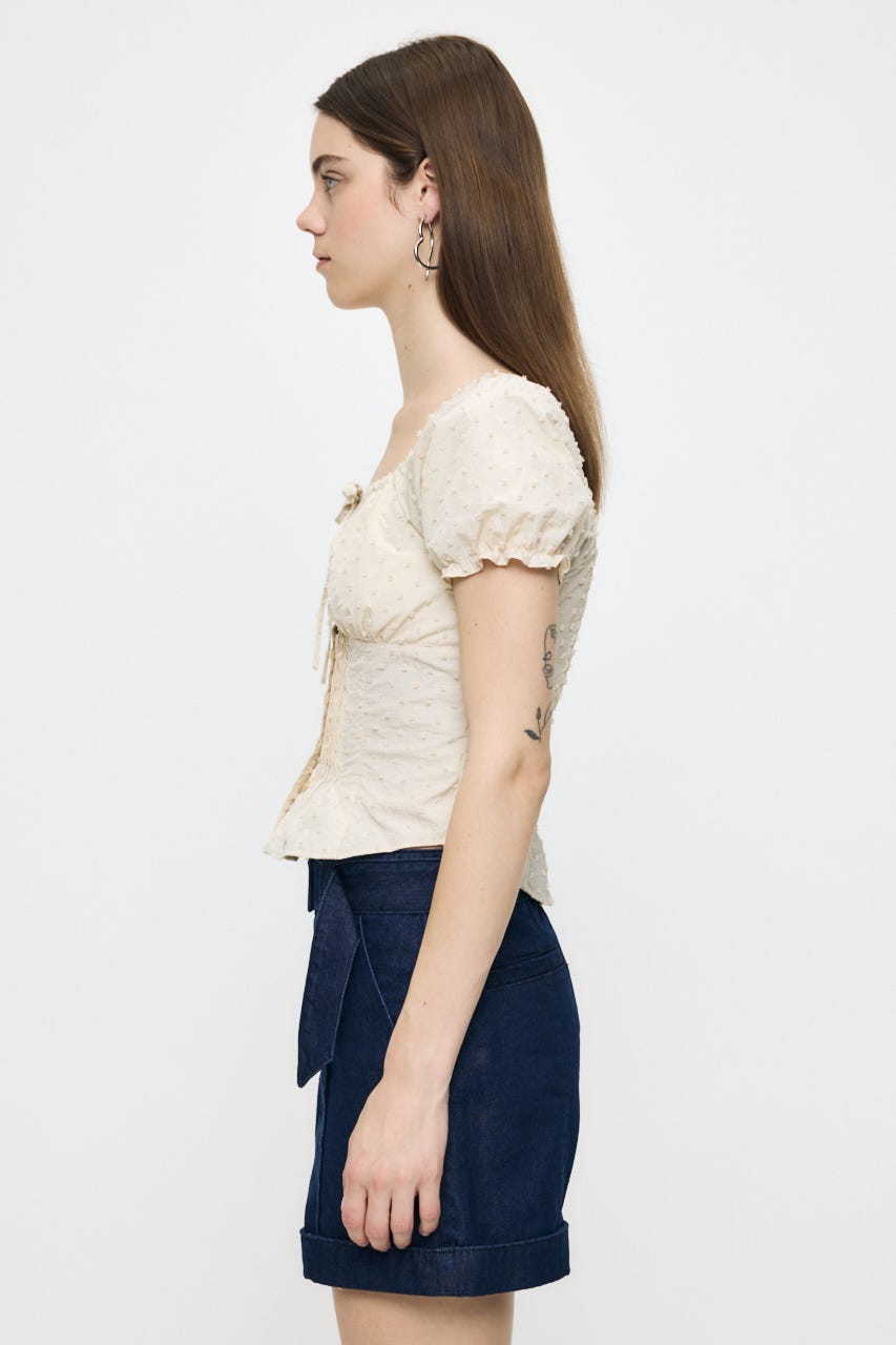 POLKA DOT CORSET ブラウス O/WHT 1