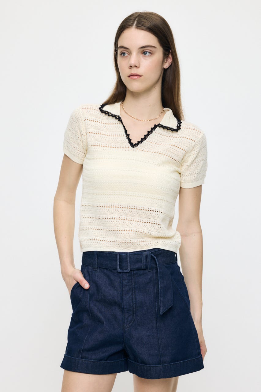 CROCHET LIKE POLO トップス IVOY FREE