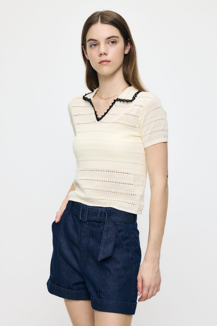 CROCHET LIKE POLO トップス IVOY FREE