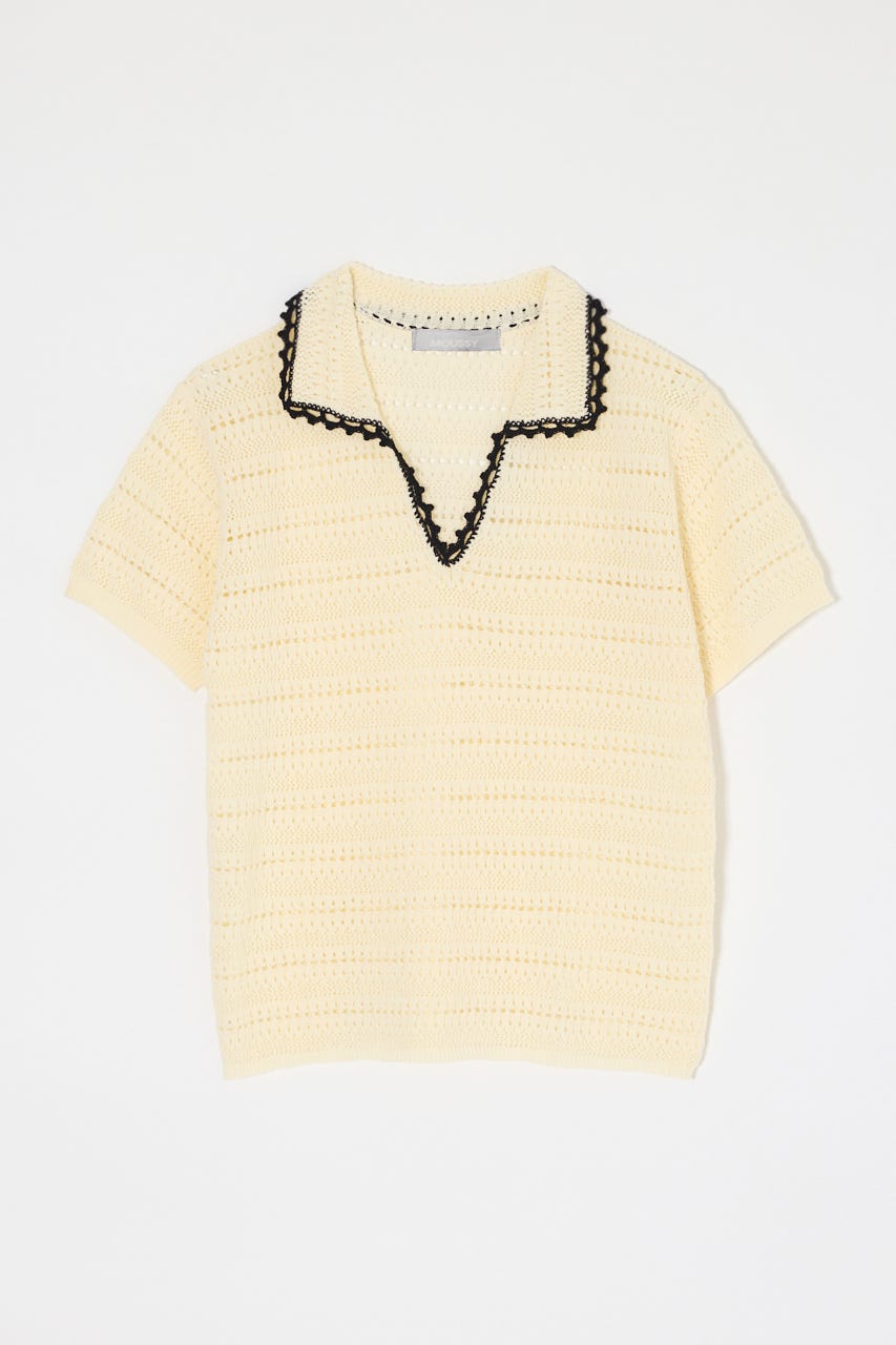 CROCHET LIKE POLO トップス IVOY FREE