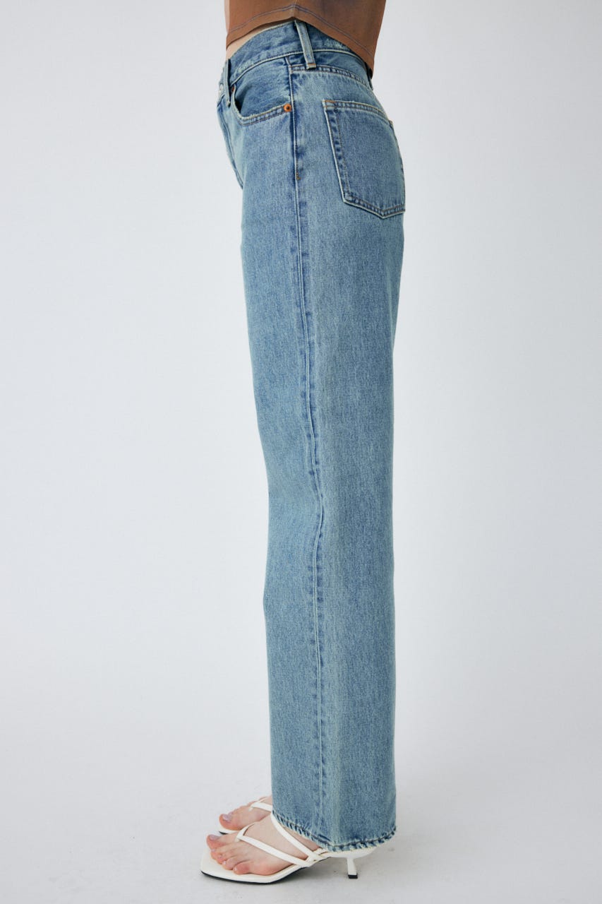 HIGH WAIST STRAIGHT L/BLU 23inch