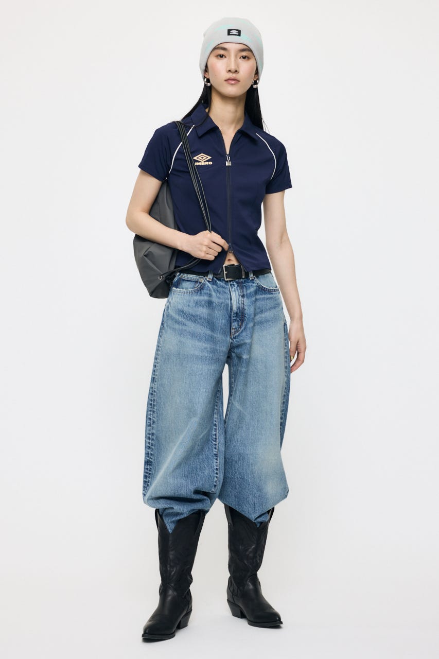 MIDRISE CURVED WIDE ストレート BLU 26inch