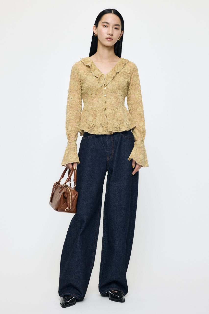 MIDRISE CURVED WIDE ストレート One Wash 23inch