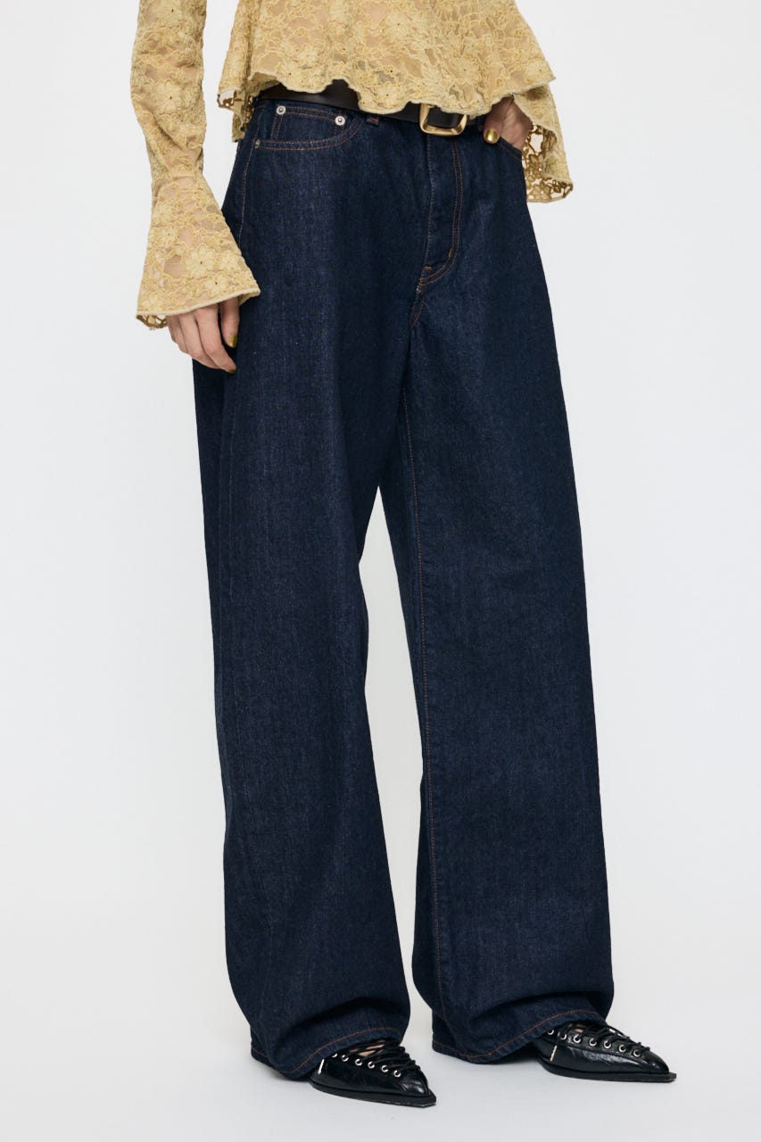 MIDRISE CURVED WIDE ストレート One Wash 23inch