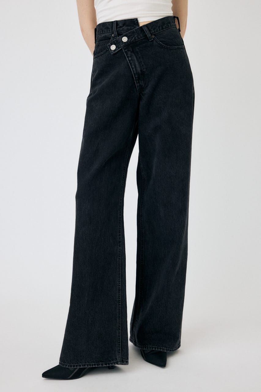 CROSS WAIST WIDE ストレート BLK 2