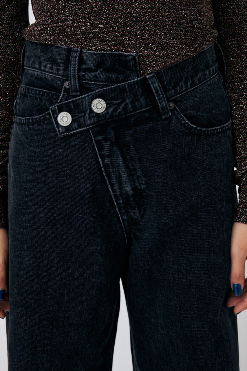 CROSS WAIST WIDE ストレート BLK 2