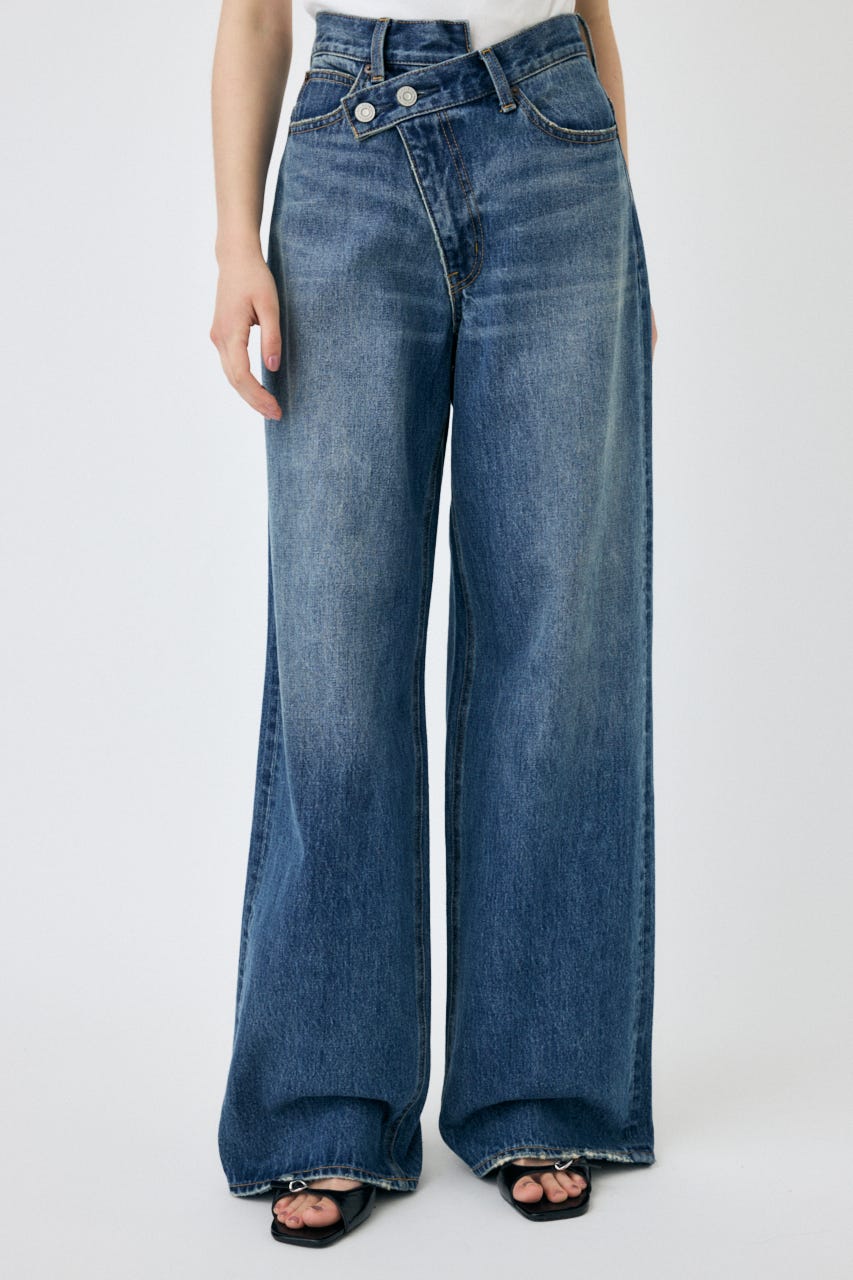 CROSS WAIST WIDE ストレート D/BLU 1