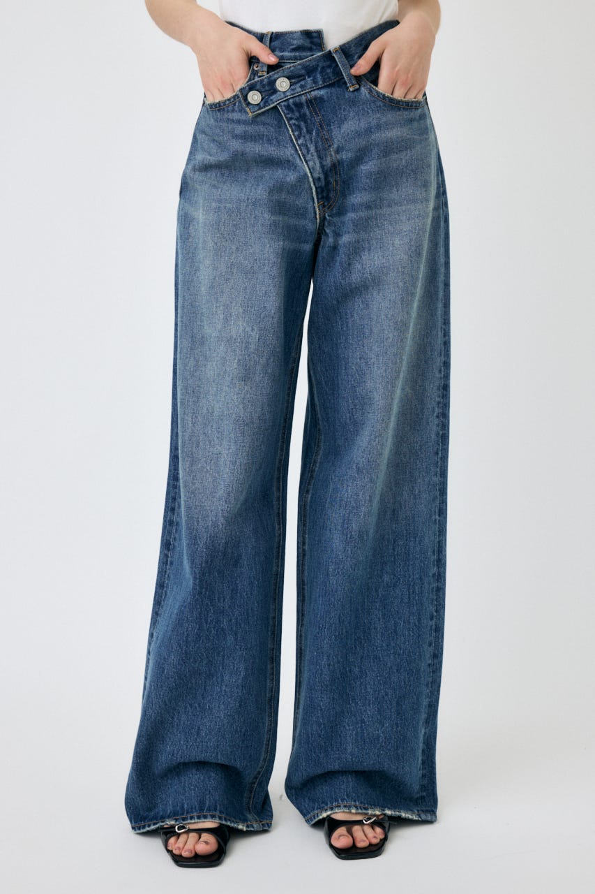 CROSS WAIST WIDE ストレート D/BLU 1