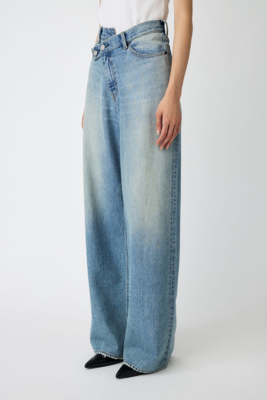 CROSS WAIST WIDE ストレート L/BLU 0