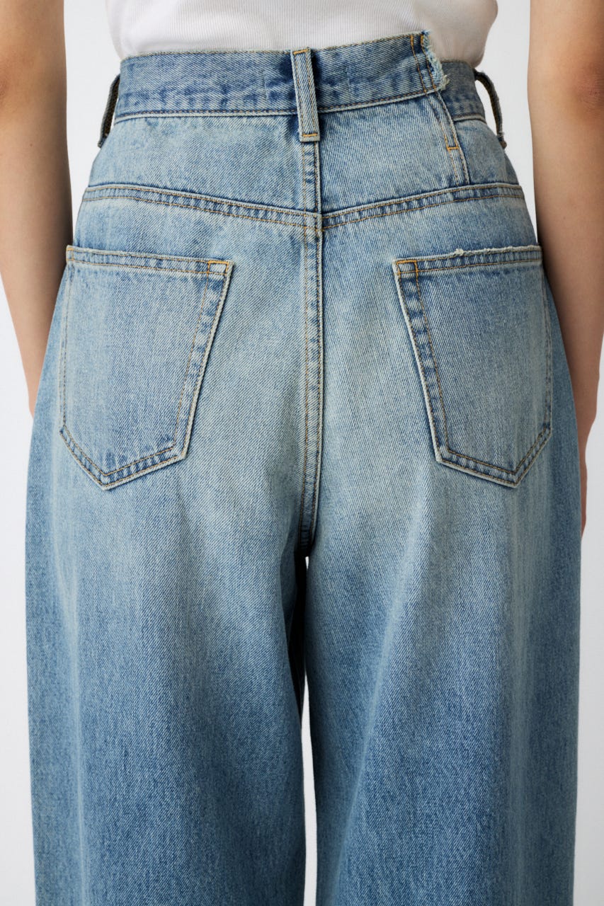 CROSS WAIST WIDE ストレート L/BLU 0