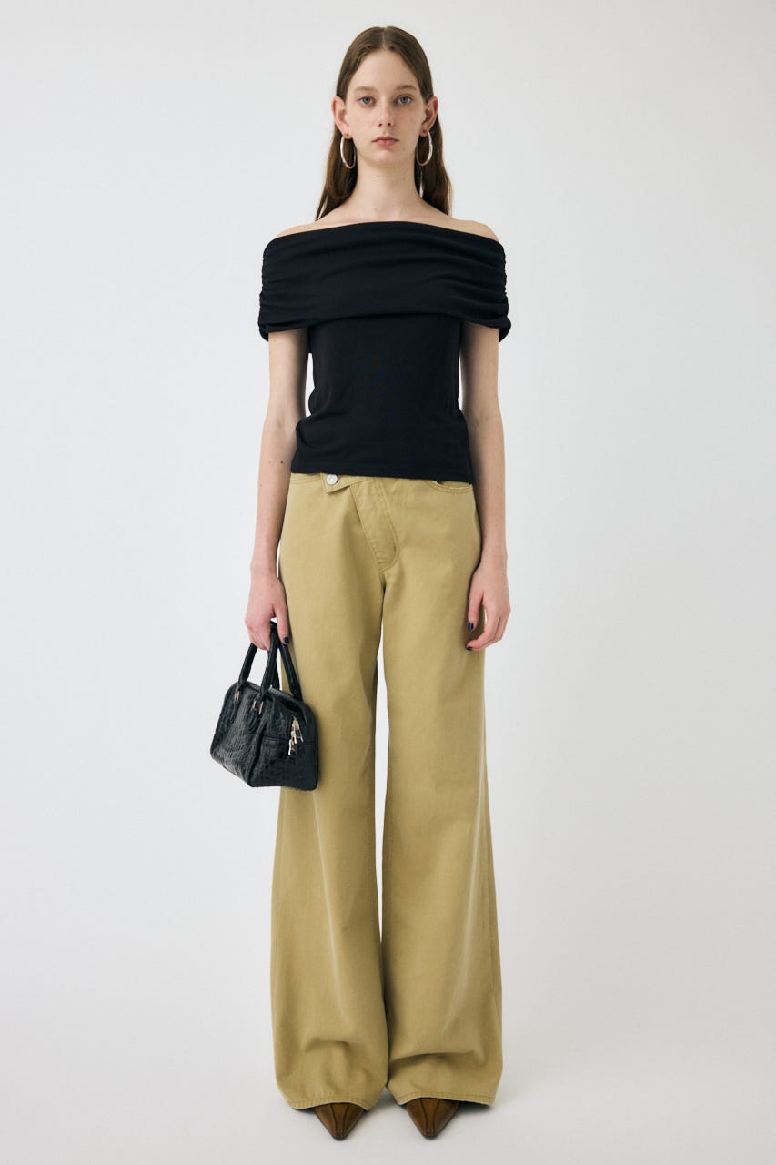 MOUSSY CROSS CHINO WIDESTRAIGHT サイズ0 BEG MOUSSY | CROSS CHINO WIDE STRAIGHT (ワイド ) |SHEL'TTER WEBSTORE