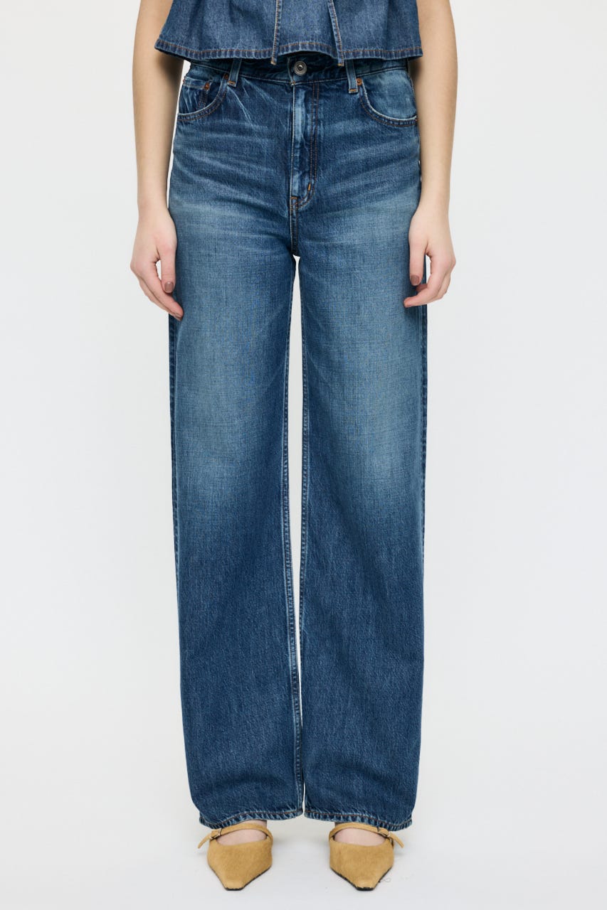 【SS先行アイテム】TENCEL DENIM ストレートパンツ BLU 27inch