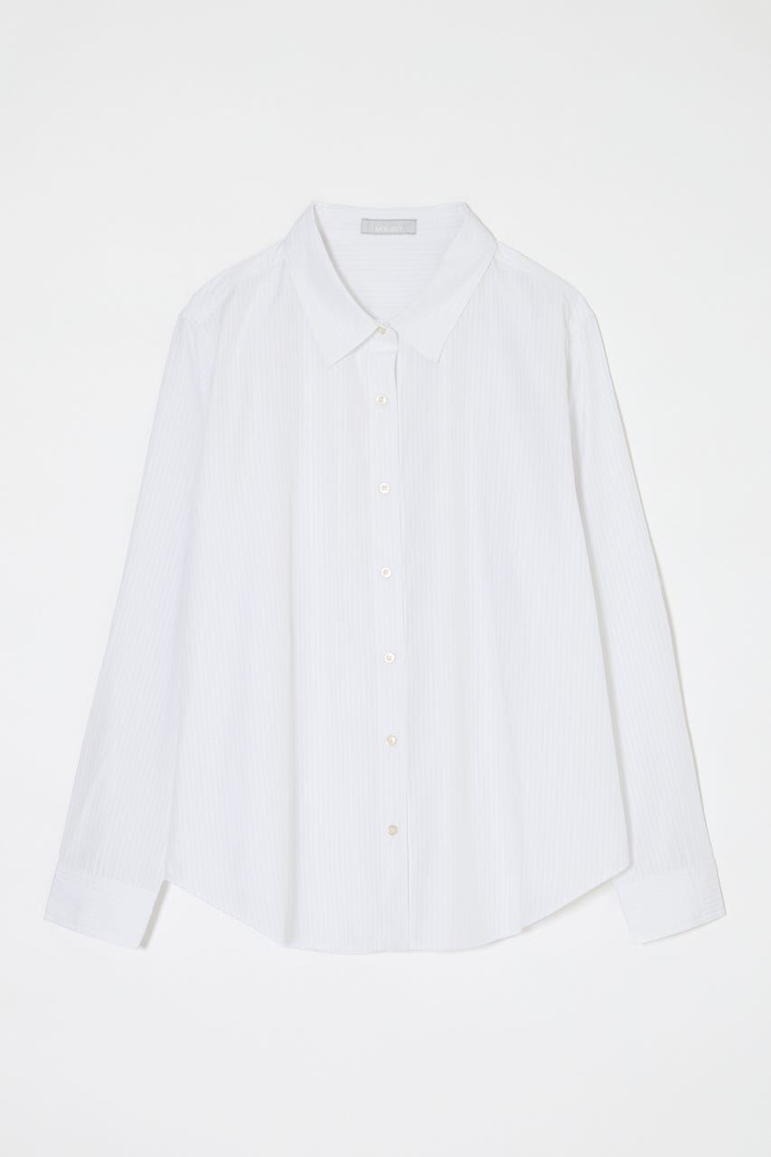 STRIPE OVER シャツ WHT FREE