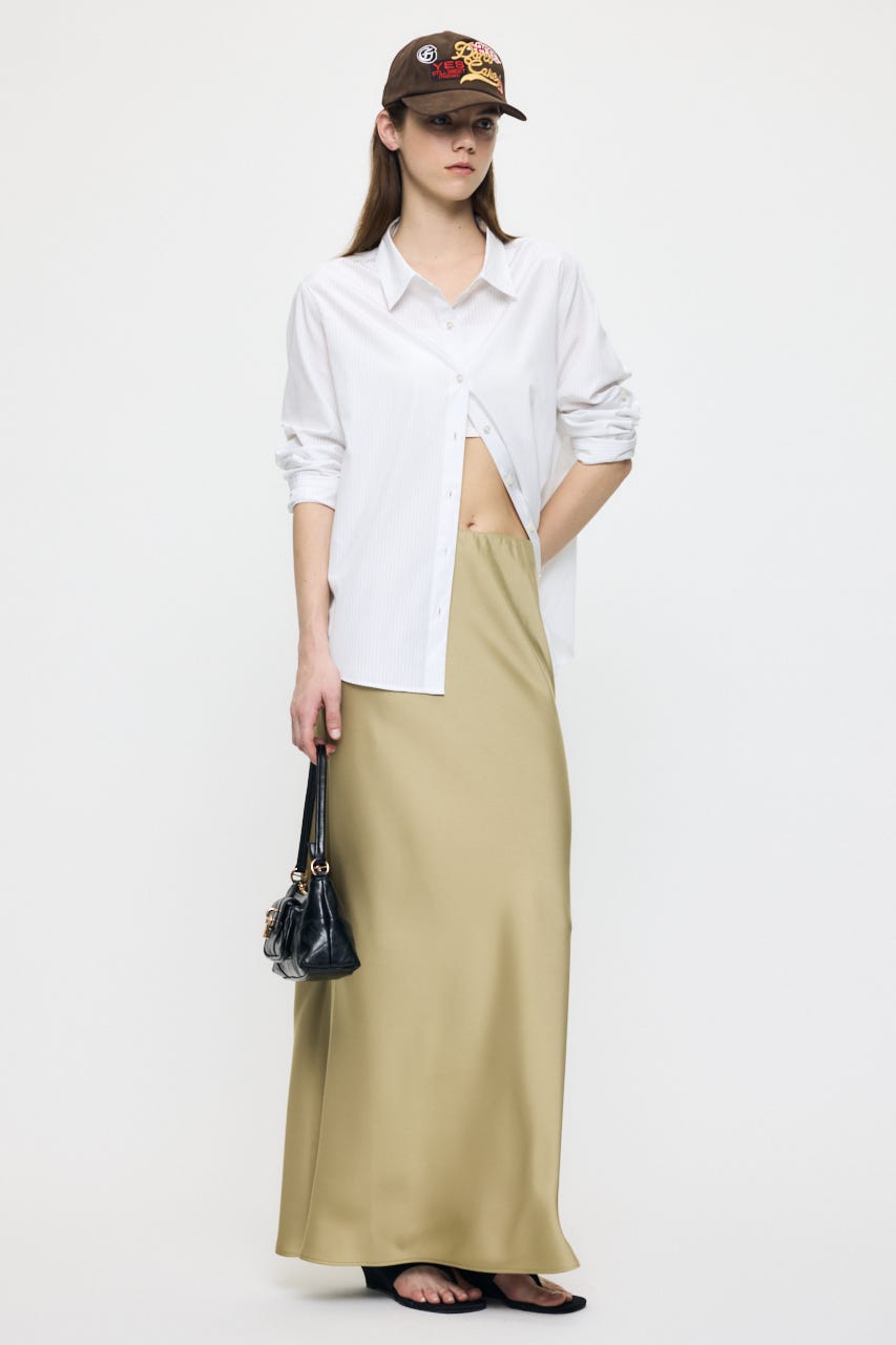 STRIPE OVER シャツ WHT FREE