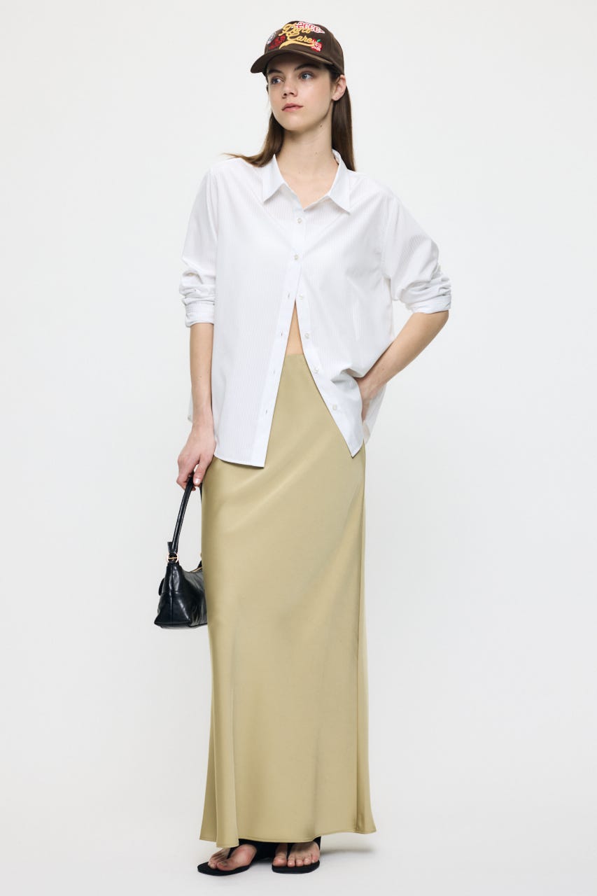 STRIPE OVER シャツ WHT FREE