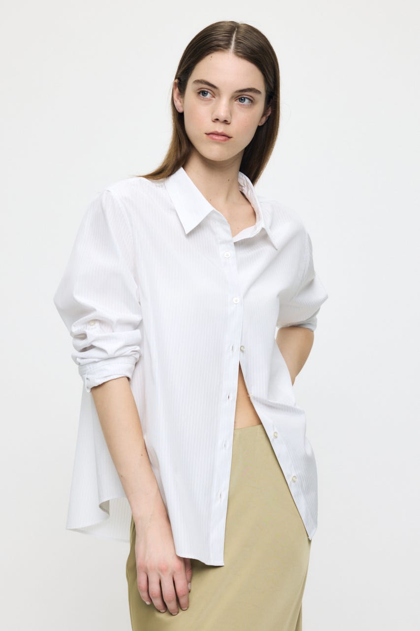 STRIPE OVER シャツ WHT FREE