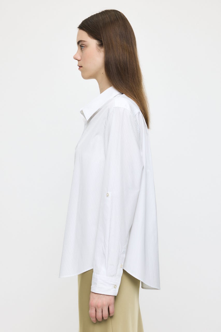 STRIPE OVER シャツ WHT FREE