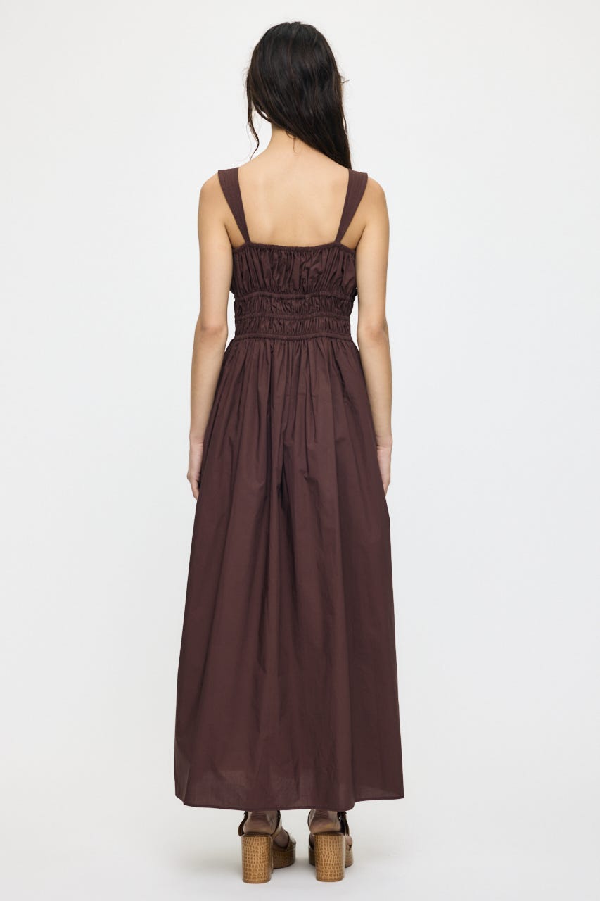 COTTON GATHER CAMI ドレス BRN 2