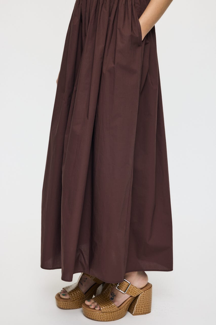 COTTON GATHER CAMI ドレス BRN 2