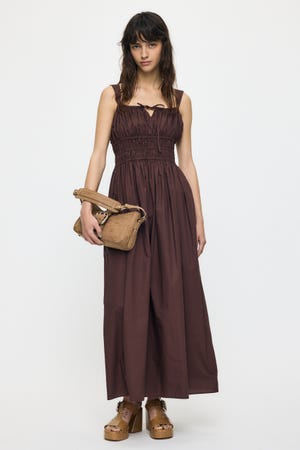 COTTON GATHER CAMI ドレス