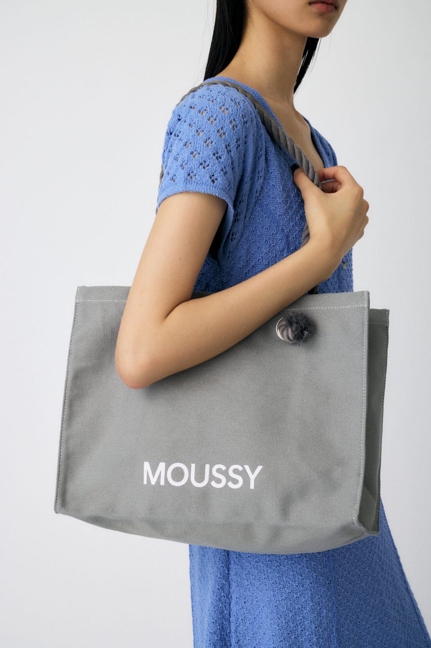 【新生活/大容量】MOUSSY SOUVENIR キャンバスバッグ GRY FREE