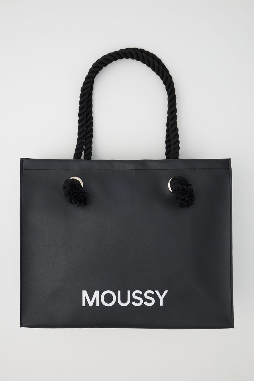 【新生活/大容量】MOUSSY SOUVENIR フェイクレザーバッグ BLK FREE