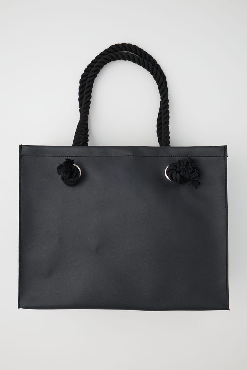 【新生活/大容量】MOUSSY SOUVENIR フェイクレザーバッグ BLK FREE