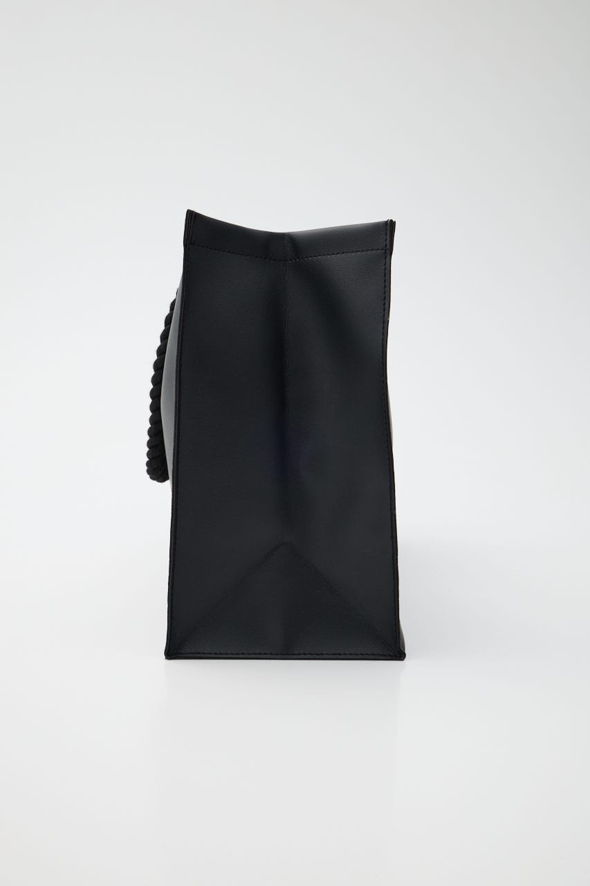 【新生活/大容量】MOUSSY SOUVENIR フェイクレザーバッグ BLK FREE