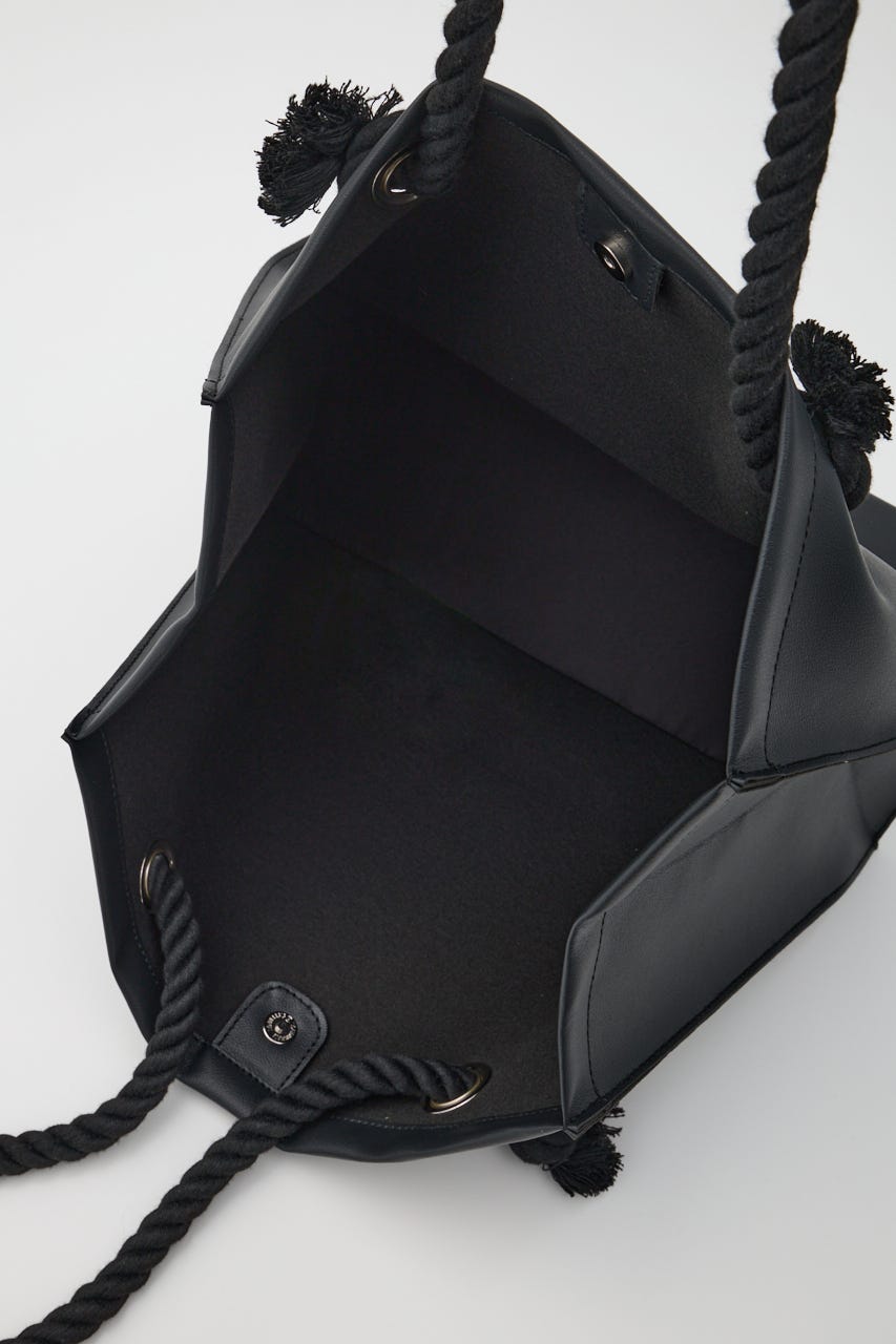 【新生活/大容量】MOUSSY SOUVENIR フェイクレザーバッグ BLK FREE