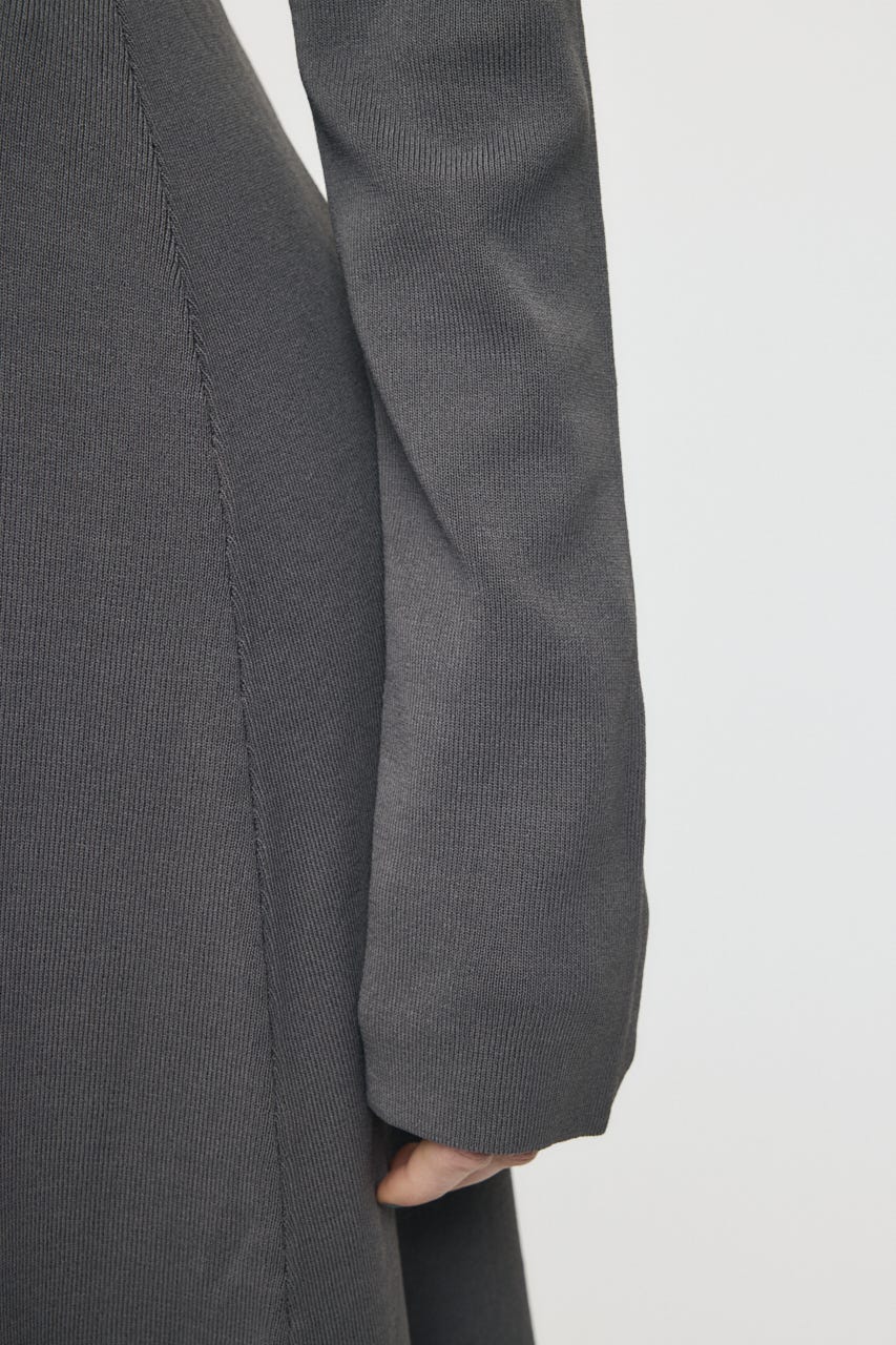 OPEN NECK KNIT LONG ドレス C.GRY 2