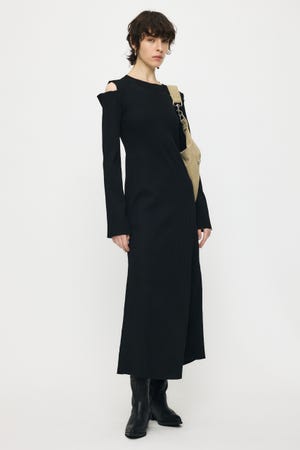 OPEN SHOULDER KNIT ドレス