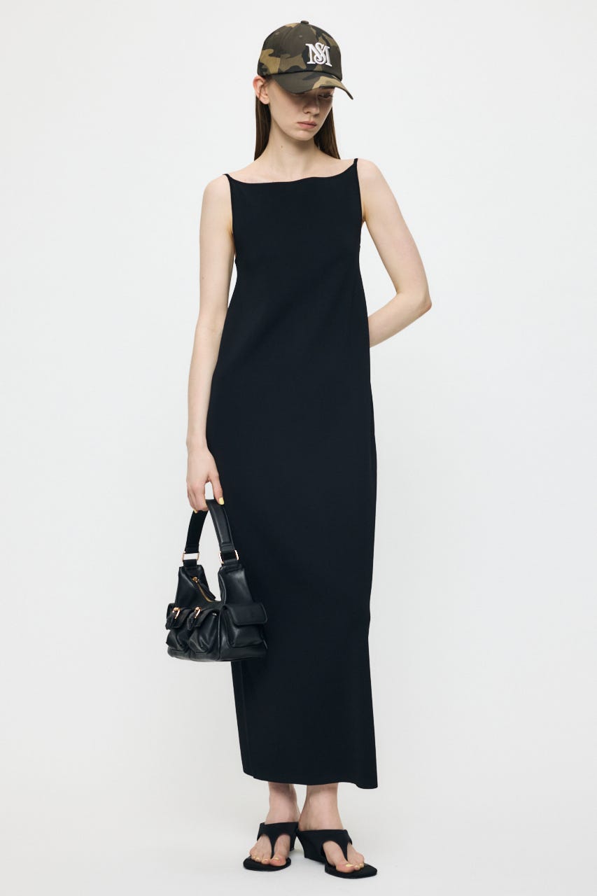 BACKLESS KNIT ドレス BLK 2