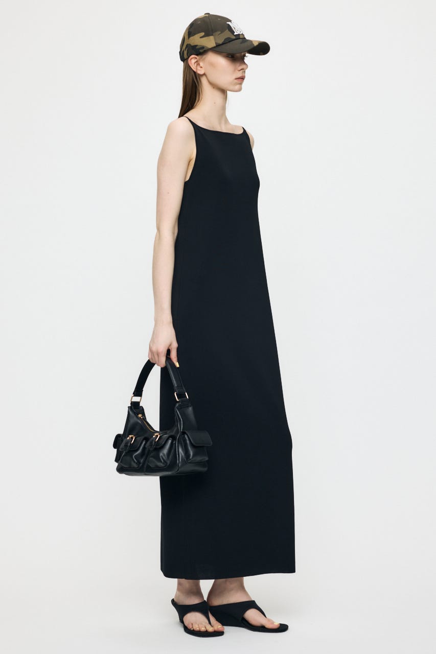 BACKLESS KNIT ドレス BLK 2